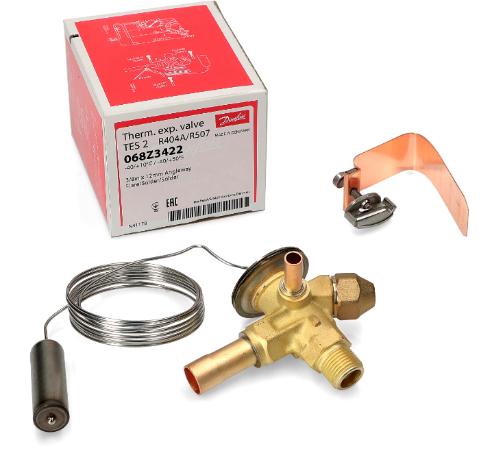 FESU1370- DANFOSS EXPANSION VALVE TES2 R404/R507 FLARE/SOLDER/SOLDER