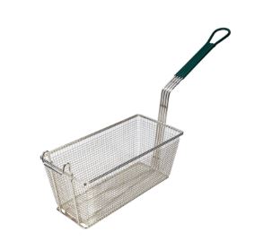 FESU1875 Fryer Basket with Green Handle13.25"X6.5"X6"