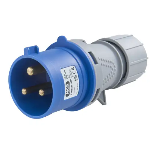 3PBPW32 VALENTINE PLUG BLUE WATERPROOF S/PH 32 AMP
