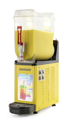 SLUSH12.YA-SAM SAMIXIR 12 L SLUSH MONO ALLURE COLD AND FROSTY BEVERAGE DISPENSER YELLOW