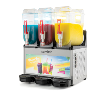 SLUSH36.IA-SAM SAMIXIR 12+12+12 L SLUSH TRIPLE ALLURE COLD AND FROSTY BEVERAGE DISPENSER STAINLESS STEEL